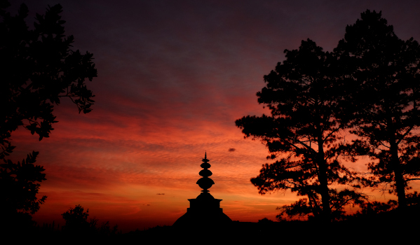 hugh bland stupa at dawn