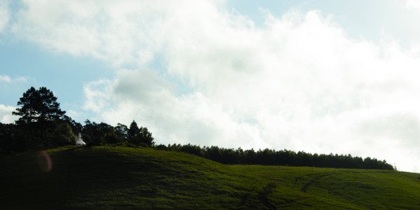 stupa at the top of the hill