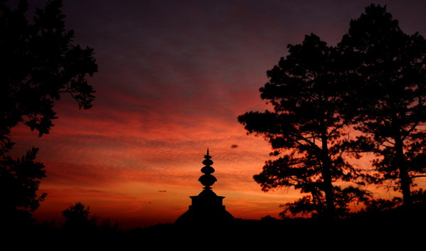 brc stupa at dawn h bland