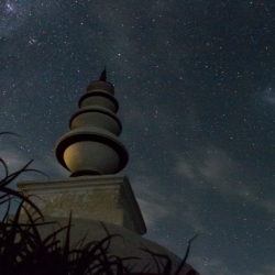 Stupa in the night sky_1