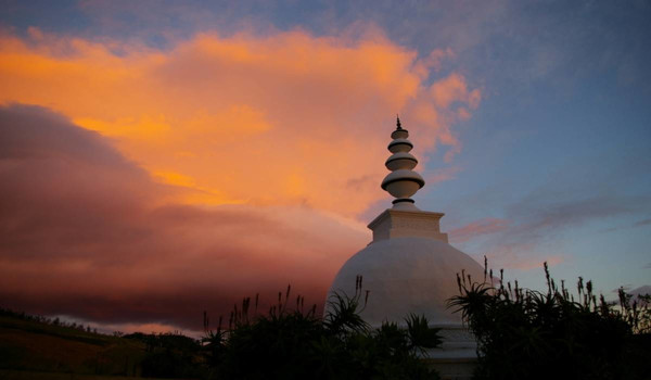 stupa in the clouds